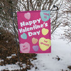 Candy Hearts Garden Flag 83026272