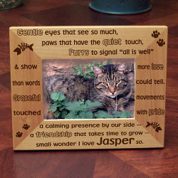 Gentle Kitty Wood Picture Frame