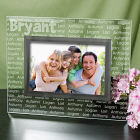 Family Name Personalized Glass Picture Frame