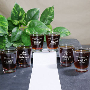 Personalized Wedding Shot Glass