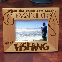 Go Fishing Wood Picture Frame