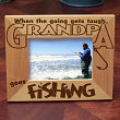 92121 - Go Fishing Wood Picture Frame