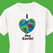 E32331X - I Love the Earth Personalized Organic T-shirt