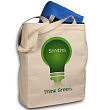 823192 - Think Green Personalized Canvas Reusable Tote Bag