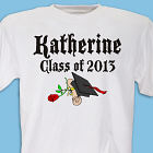 Diploma Rose Class Of Personalized Graduation T-Shirt