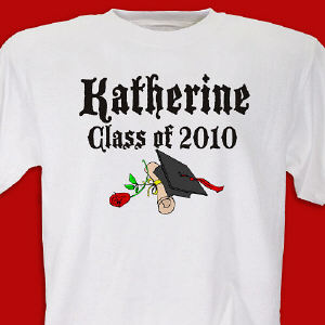 Diploma Rose Class Of Personalized Graduation T-Shirt