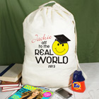 Off to the Real World Personalized Laundry Bag