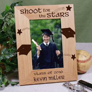 Shoot For The Stars Engraved Graduation Frame