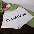 Class of - Ladies White Cotton Shorts