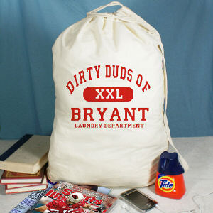 Dirty Duds Laundry Department Personalized Laundry Bag