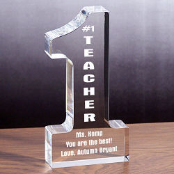 Number One Teacher Personalized Keepsake