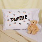 Pumpkin Faces Personalized Halloween Pillowcase