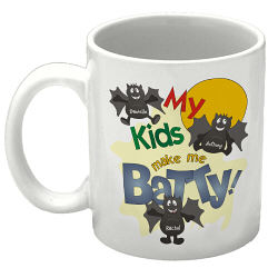 Batty Kids Personalized Halloween Coffee Mug