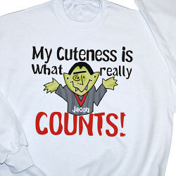 Cuteness Counts Personalized Youth Sweatshirt