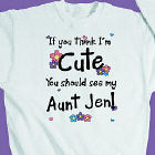 If You Think I Am Cute - Flower Youth Sweatshirt