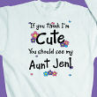 If You Think I Am Cute - Flower Youth Sweatshirt 5131x