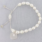Engraved Freshwater Pearl Angel Bracelet D1BP1220