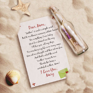 Mother's Day Message In A Bottle | Gifts For Mom
