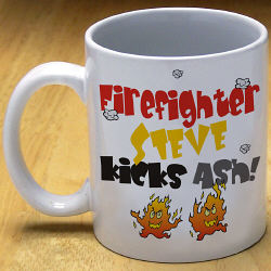 Kicks Ash Firefighter Coffee Mug
