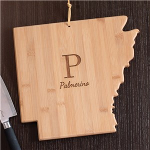 Personalized Family Initial Arkansas State Cutting Board | Personalized Cutting Boards