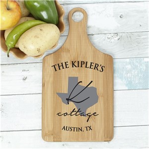 Personalized State Collection Paddle Cutting Board L14744188