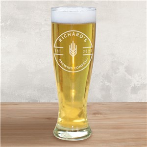 Personalized Glassware | Engraved Home Brew Pilsner Glass