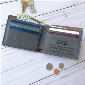 Engraved Write Your Own Message Leatherette Wallet L16486130X