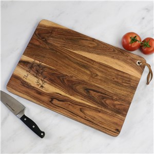 Engraved There's No Place Like Home Acacia Cutting Board