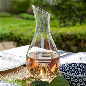 Personalized American Flag Wine Glass Carafe