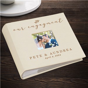 Engraved Our Engagement Leatherette Photo Album L22224407