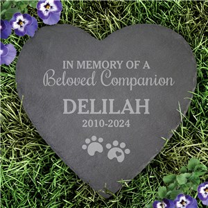 Engraved Beloved Companion Heart Slate Stone L22272415