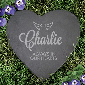 Engraved Always In Our Hearts Heart Slate Stone L22273415