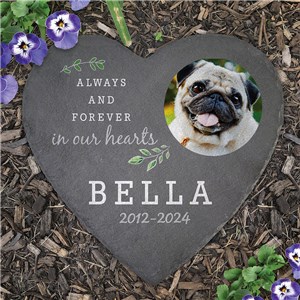 Personalized In Our Hearts Heart Slate Stone L22463415