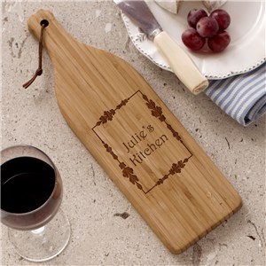 Engraved Vineyard Wine Bottle Cutting Board L621128X
