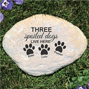 Engraved Spoiled Dog Garden Stone | Personalized Stones