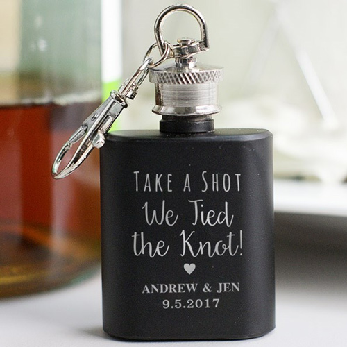Engraved Wedding Mini Flask Favors