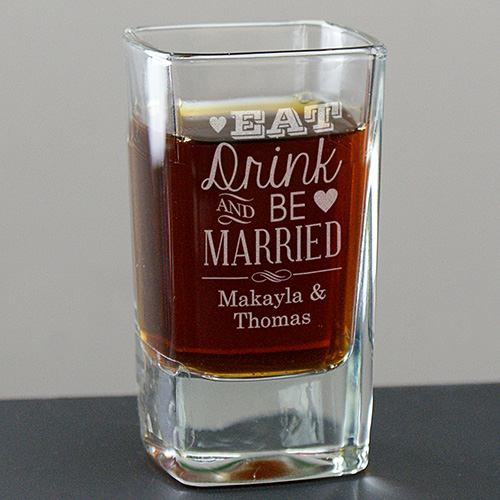 Personalized Wedding Shot Glass Wedding Favor Shot Glass