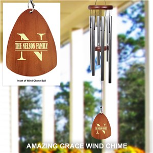 Personalized Family Initial Wind Chime| Personalized Wind Chimes