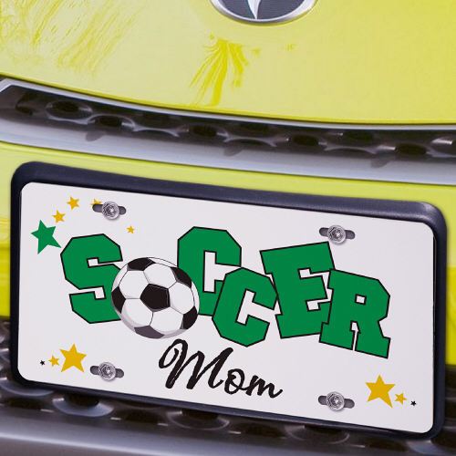Custom Printed Soccer Fan License Plates
