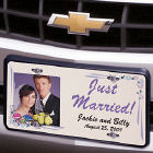 Just Married Photo License Plate