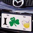 I Shamrock Beer License Plate