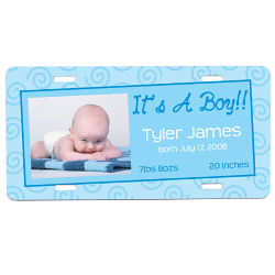 It's A Boy Photo License Plate