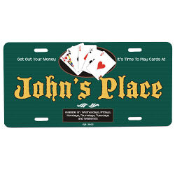 Poker Place Personalized License Plate