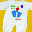 Look Who's Fleece Primary Romper
