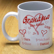 Love Always Hearts Personalized Coffee Mug