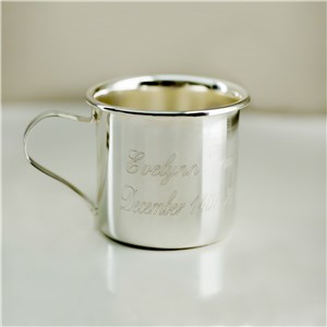 Engraved Silver Baby Sippy Cup | Silver Baby Cup