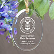 U.S. Air Force Memorial Engraved Oval Glass Ornament 833304