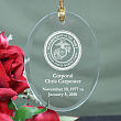 U.S. Marines Memorial Engraved Oval Glass Ornament 833324