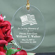 In Loving Memory Personalized Military Memorial Glass Ornament 833334
