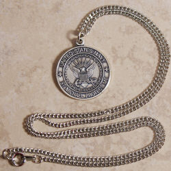 Personalized St. Michael Navy Medallion
